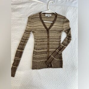 Brown striped cardigan